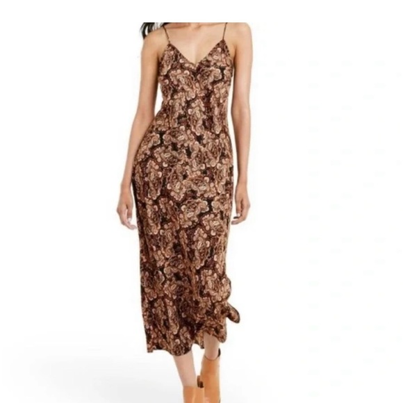 Noli Lotan and Target Black and Brown Paisley Print Slip Dress Size Medium - Picture 14 of 15